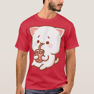 Kawaii Japan Otaku Boba Tea Bubble Tea Neko Niedli T-Shirt