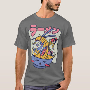 Kawaii Japan Panda Surfen Ein Ramen Noodle Wave Cu T-Shirt