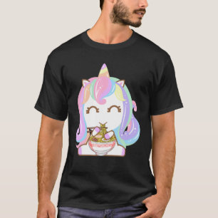 Kawaii Japanese Anime Unicorn Girl Ramen Food Lieb T-Shirt