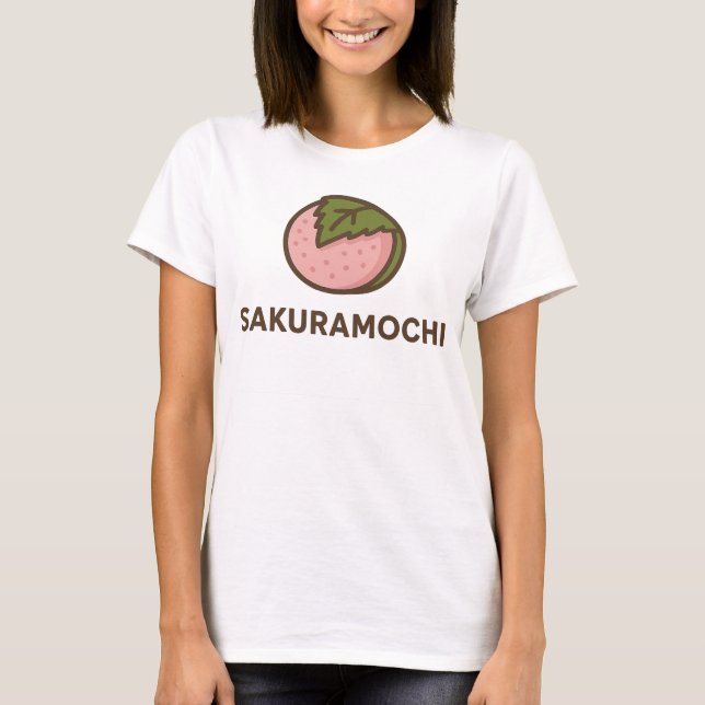 Kawaii Japanese Cherry Blossom Mochi Art T-Shirt (Vorderseite)