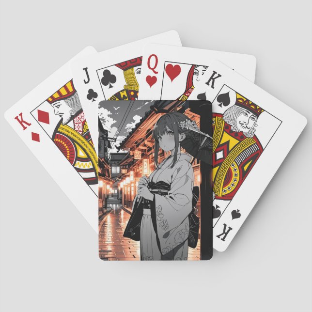KAWAII Japanese Girl Card games Spielkarten (Rückseite)