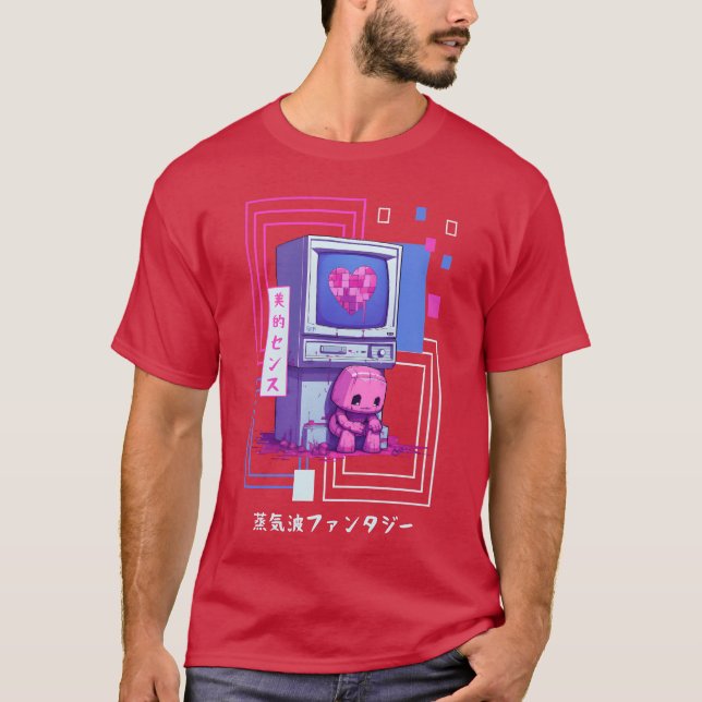 Kawaii Japanese Retro 90s Nostalgia Vaporwave Retr T-Shirt (Vorderseite)