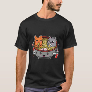 Kawaii Japanisch Anime Ra Noodle Cat T-Shirt
