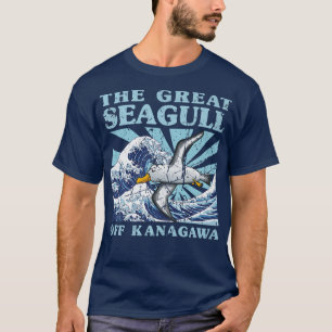 Kawaii Japanisch Great Wave Great Seagull Niedlich T-Shirt
