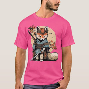 Kawaii Japanisch Samurai Fox Anime T-Shirt
