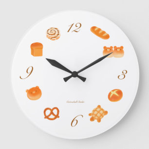 Kawaii japanische Ästhetik gemütliche Bäckerei Bro Große Wanduhr