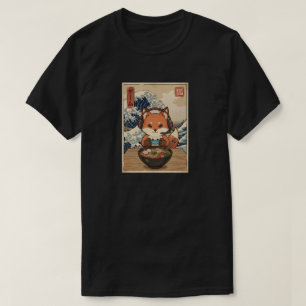 kawaii japanische Ramen japanischer Fuchs Retro-Ga T-Shirt