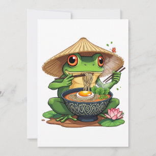 Kawaii Japanischer Ästhetischer Frosch Noodles Dankeskarte