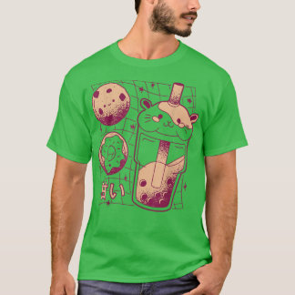 Kawaii Japanischer Boba Tea Guinea Pig Donut Cooki T-Shirt