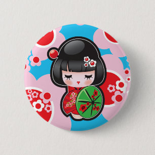 Kawaii japanischer Puppen-Knopf Button