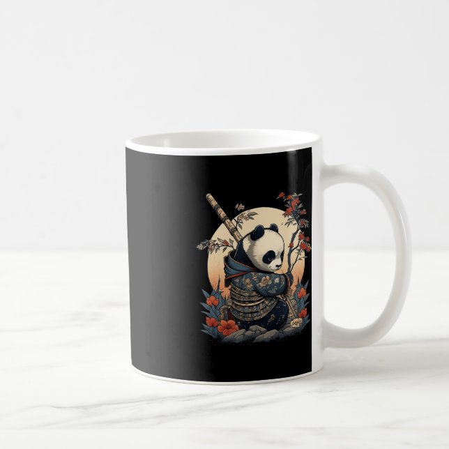 Kawaii Japanischer Stil Samurai Anime Panda Kaffeetasse (Rechts)