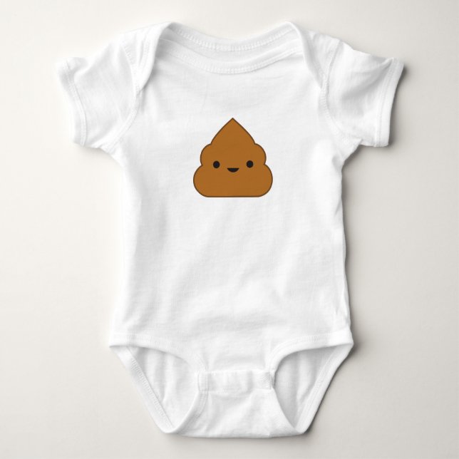 Kawaii Kacke Baby Bodysuit Baby Strampler (Vorderseite)