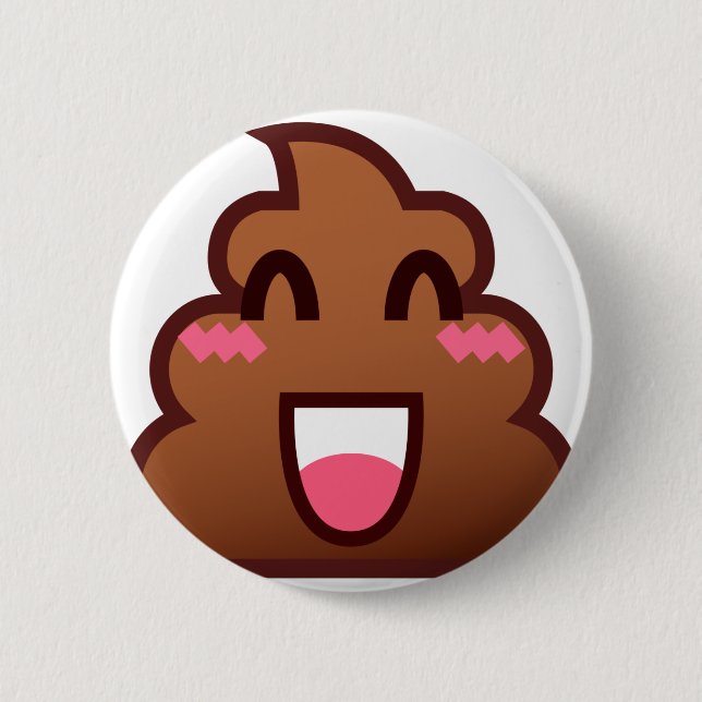 Kawaii kacke Emojis Button (Vorderseite)