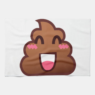 Kawaii kacke Emojis Geschirrtuch