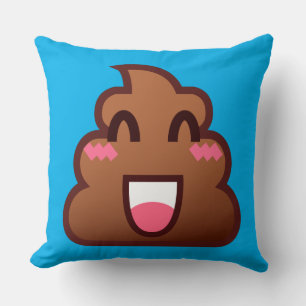 Kawaii kacke Emojis Kissen