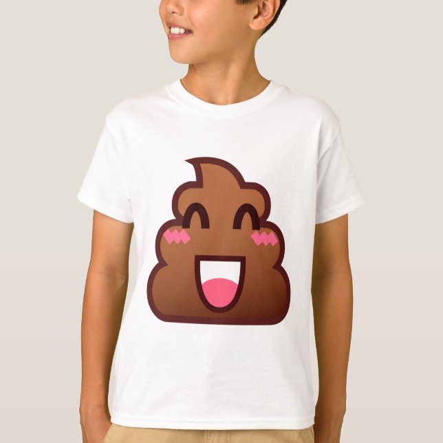 Kawaii kacke Emojis T-Shirt (Vorderseite)