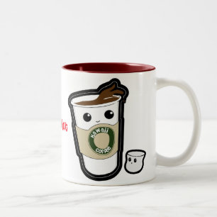 kawaii Kaffee-Tasse Zweifarbige Tasse