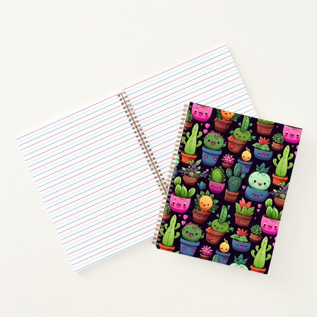 Kawaii Kaktus Notizbuch (Innenseite)