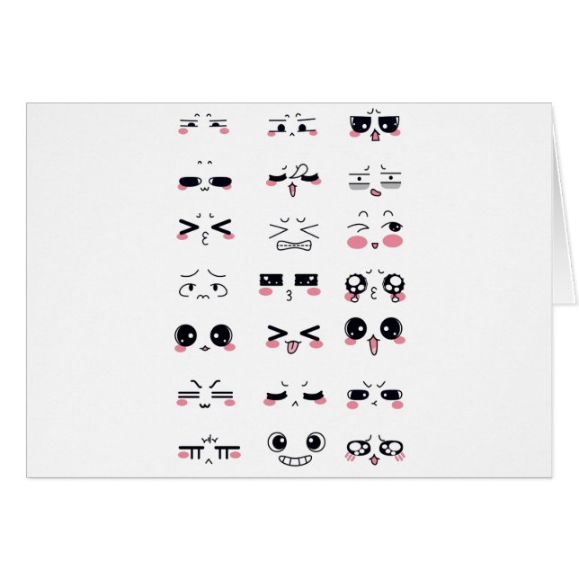 Kawaii kaomoji (Vorderseite (Horizontal))