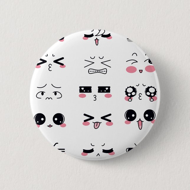 Kawaii kaomoji button (Vorderseite)