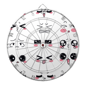 Kawaii kaomoji dartscheibe