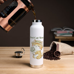 Kawaii-Katz-Gärtner Sommer-Rosenstrauß Wasserflasc Trinkflasche
