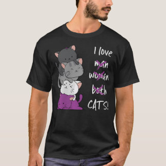 Kawaii Katze 	 - Asexuelle Pride-Flagge Kitten Ani T-Shirt
