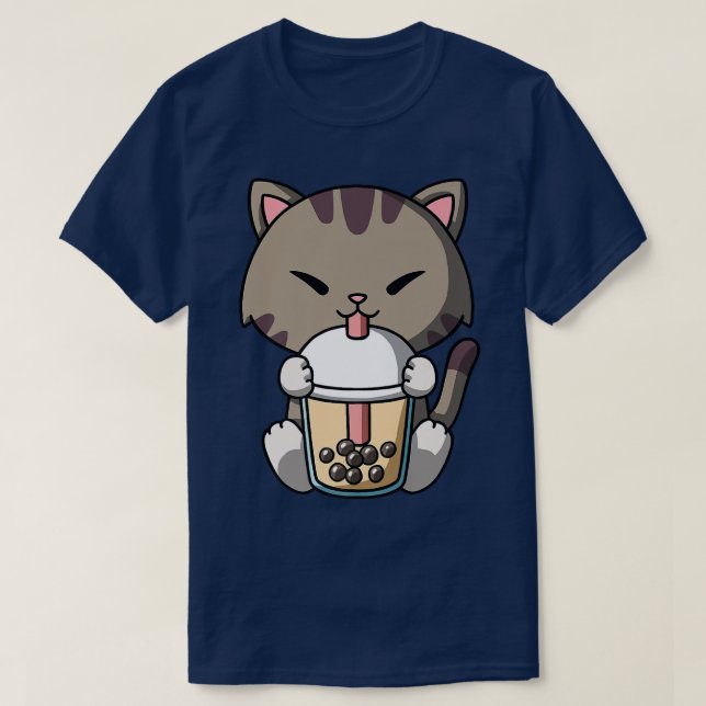 Kawaii Katze Boba Milk Tea Blubble Tee Anime Premi (Design vorne)