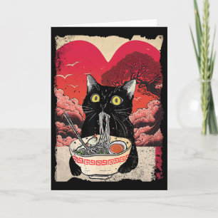 Kawaii-Katze isst Ramen-Nudeln Ramen ist mein Vale Karte