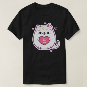 Kawaii Katze Kitty Katze mit Herz T-Shirt