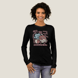 Kawaii-Katze mit Schokoladenmilch – Japanische Pop Tri-Blend Shirt