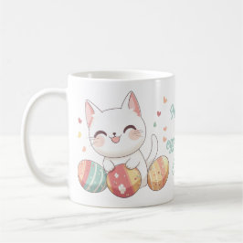 Kawaii Katze Osterfest Tasse mit Eiern - Katzen Li