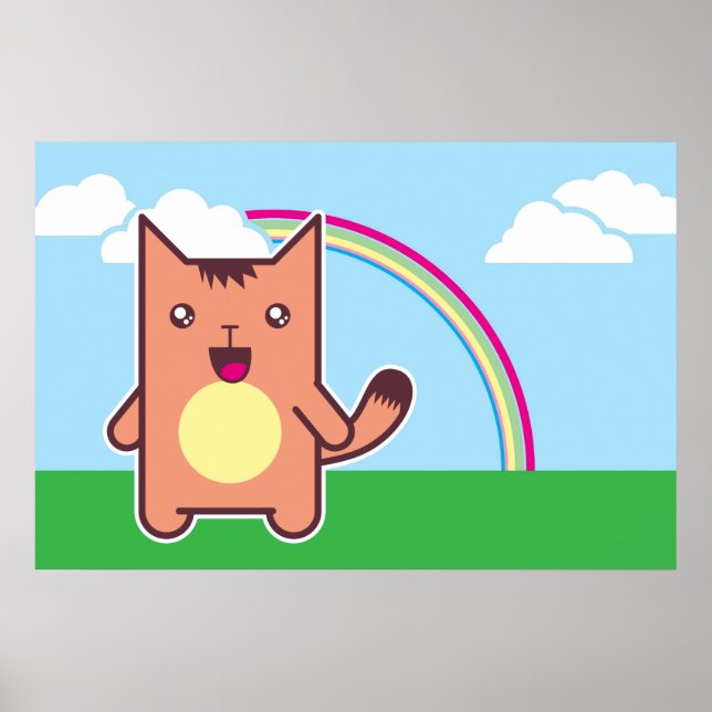 Kawaii-Katze Poster (Vorne)