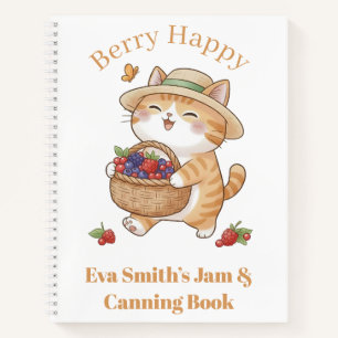 Kawaii-Katzen-Gärtner-Sommer-Beeren-Notizbuch Notizbuch