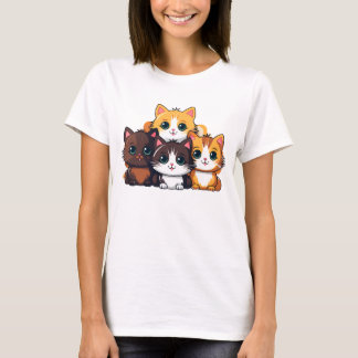 Kawaii-Katzen-Pack – Süßes Cartoon-Katzen Frauen-T T-Shirt