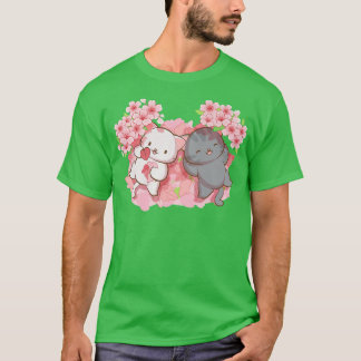 Kawaii Katzen unter Cherry Blossom Bäume Japanisch T-Shirt