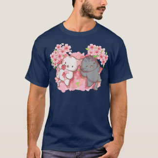 Kawaii Katzen unter Cherry Blossom Bäume Japanisch T-Shirt