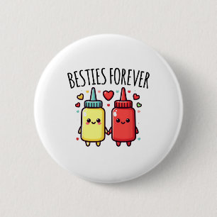 Kawaii Ketchup und Senf Funny Beste Freundin am be Button