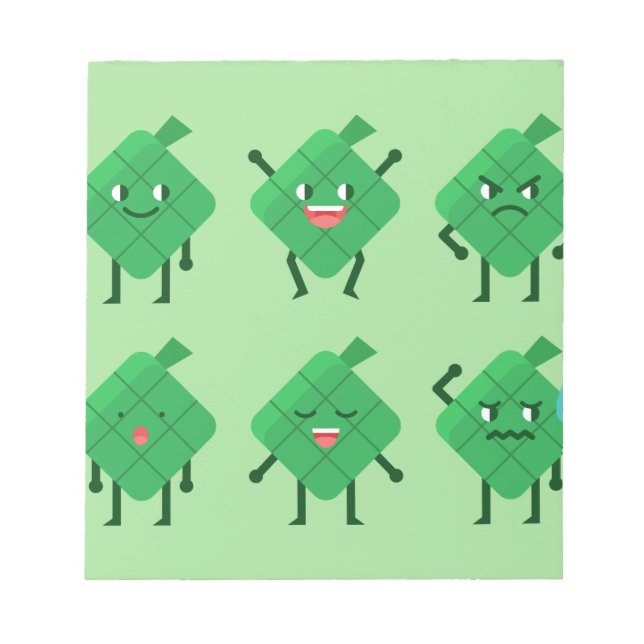Kawaii Ketupat Notizblock (Vorderseite)