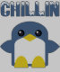 Kawaii-Kids-Pinguin-Chillin-Süße-Tweet Hoodie (Collar)