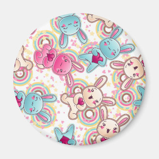 Kawaii Kindermuster mit Niedlichen Doodles Magnet