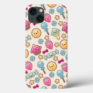 Kawaii Kindermuster mit niedlichen Gekritzeln Case-Mate iPhone Hülle