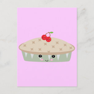 Kawaii-Kirschkuchen Postkarte