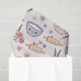 Kawaii Kitchen Heart Baking Pink White Purple Seidenpapier