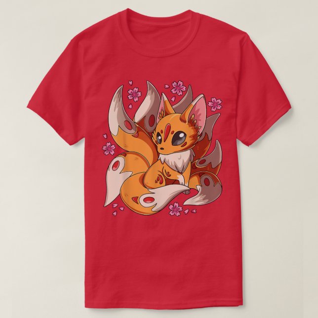 Kawaii Kitsune von der japanischen Nine gefixt für T-Shirt (Design vorne)