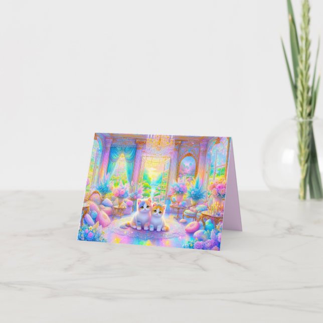 Kawaii Kitten Note Cards Stationery (Vorderseite)
