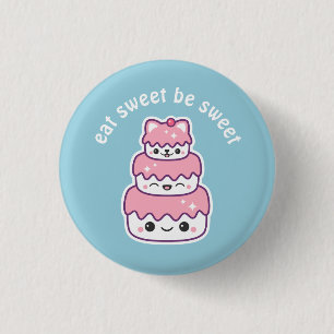 Kawaii Kitty Cat Cake Button