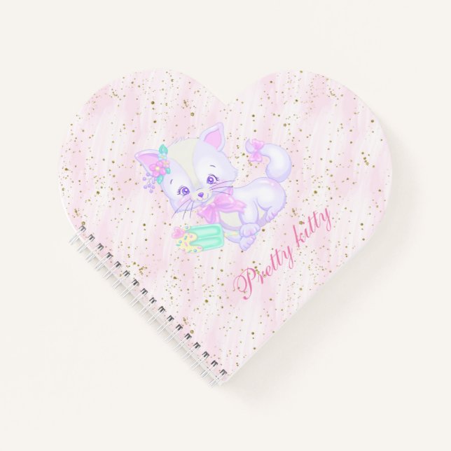 Kawaii Kitty Notizbuch (Vorderseite)