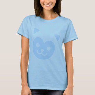 Kawaii Kitty Smile Face Blue T-Shirt