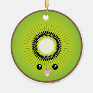 Kawaii Kiwi Keramikornament